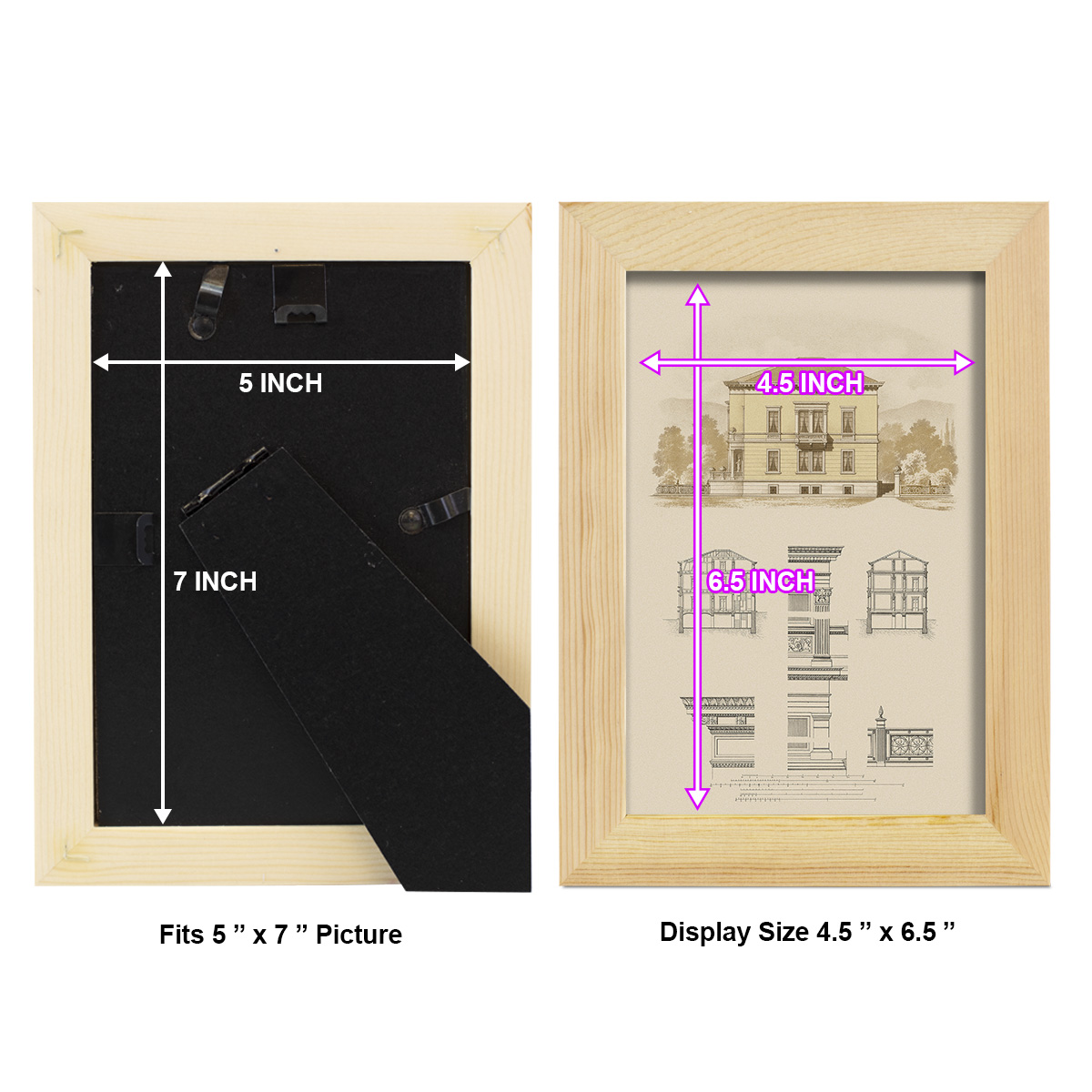 Estate and Plan II -Framed Print w/glass-Natural Wood