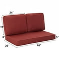 thumbnail image 4 of YEERSWAG 46x26x5 inch Outdoor Deep Seat Loveseat Cushion Set with zipper,Water Repellant,Fade Resistant Garden Patio Chair Cushion for Outdoor Furniture, 4 of 10
