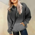 thumbnail image 2 of Hessimy Girls Zip Up Hoodies Fleece Jackets Oversized Sweatshirts Fall Fashion Outfits Sweaters Winter Clothes Boys Hoodies Size 14-16 Pullover (Black,6-7 Years), 2 of 6