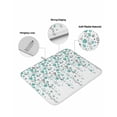thumbnail image 3 of Dish Drying Mat for Kitchen Counter Teal Turquoise Grey Floral Drying Pad Absorbent Drying Mats for Countertops Sinks Draining Racks Spring Flowers Reversible Drainer Kitchen Accessories 18x24 Inch, 3 of 7