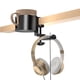 thumbnail image 2 of Soporte Para Auriculares Audífonos Soporte colgante para 2 en 1 para PC de escritorio (negro actualizado), 2 of 9