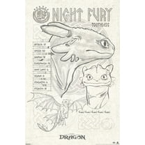 How To Train Your Dragon (2025) - Toothless Illustration Wall Poster, 14.725" x 22.375"