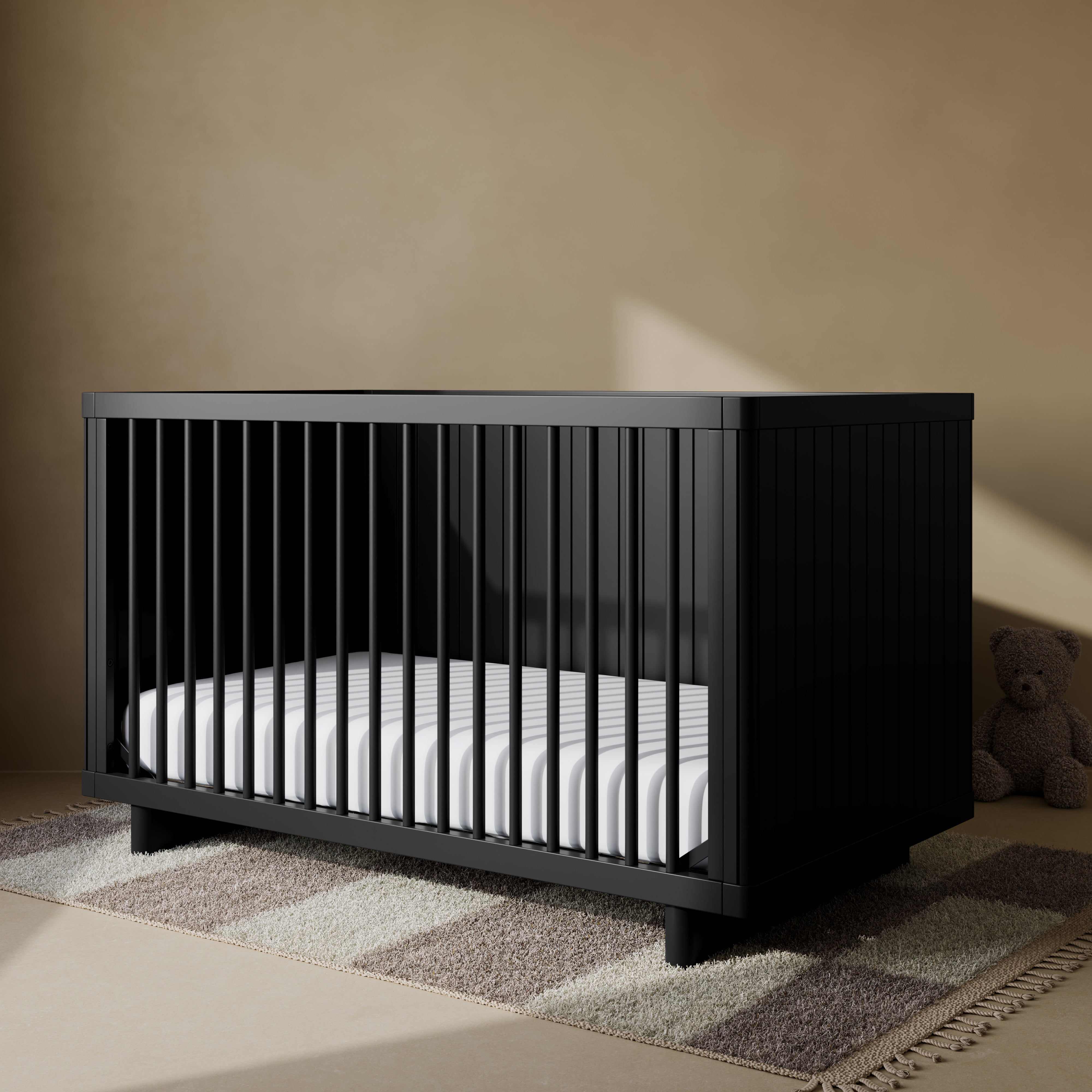 Art of Nursery by Storkcraft Kyoto Deluxe Convertible Crib with Bonus Toddler Guardrail, Black