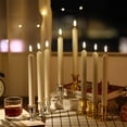 thumbnail image 4 of New 3D Flame Technology Window Candles, Ivory 10 inch LED Flameless Flickering Battery Candles with Remote/Timer Function(Warm White Light) - Set of 10, 4 of 7
