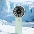thumbnail image 6 of Lunxisen 1 Pcs Portable Handheld Fan Rechargeable USB Personal Cooling Fan with LED Display for Travel Office Outdoor Use, 6 of 8