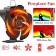 thumbnail image 2 of Hot Air Fan Fireplace Fan Blade Of Fan Burning Wooden Box, 2 of 5