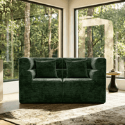 89.76 Modular Sectional Sofa, No Assembly Required Cloud Couch with Deep Seat, Modern Boneless Floor Sofa, Comfy Oversized Bean Bag Couch for Living Room, Bedroom, Apartment Green