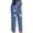 Blue, variant on Lolmot Under Belly Maternity Jeans for Women Mid-Rise Stretchy Boyfriend Jeans Pregnancy Denim Pants with Elastic Inset Panel
