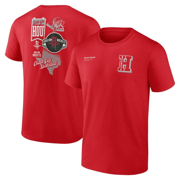 Men's Red Houston Rockets Split Zone T-Shirt