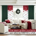 thumbnail image 3 of Christmas Curtains for Living Room, Red White Holiday Poinsettia Floral with Holly Pinecone & Gingham Plaid, Vintage Farmhouse Winter Curtains for Bedroom 84 Inch Long, Cortinas De Navidad Para Sala, 3 of 5