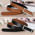 thumbnail image 3 of Skinny Reversible Belts for Women, Two-in-one Women Thin Belt for Dresses Jeans Pants with Gold Buckle, 3 of 6