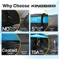 thumbnail image 4 of KING BIRD Aerodynamic Rooftop Cargo Carrier Bag, 20 Cubic Feet Car Waterproof Roof Bag for All Vehicles with/Without Rack, Includes Anti-Slip Mat, 8 Reinforced Straps, 4 Door Hooks, Luggage Lock, 4 of 11