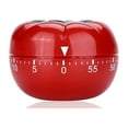 thumbnail image 1 of kurtrusly Kitchen Timers 1-60 Minutes Tomato-shape Tools Fruit-shape Mechanical Countdown Accessory Kitchen Timepiece Stylish Gear, 1 of 9