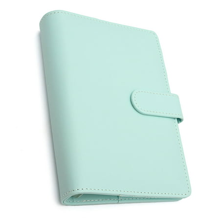A6 7.5''x5.1'' Blue/Purple Loose Leaf Notebook Leather Cover Weekly Binder Planner (Best Wedding Planner Binder)