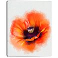 thumbnail image 2 of Cute Orange Watercolor Flower - Flowers Canvas Wall Artwork, 2 of 4
