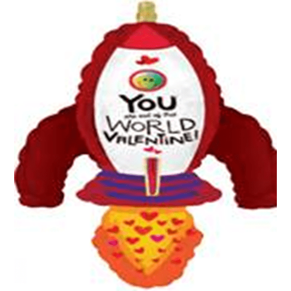 Val26 This World Valentine Stick Balloon