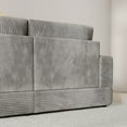thumbnail image 5 of 107'' Gray Corduroy Sectional Sofa, 3 Seater Modern Modular Oversized Upholstered Couch with Comfy Pillows Deep Seat And Square Arm For Living Room Bedroom Apartment Office (Grey, 3 Seater), 5 of 10
