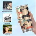 thumbnail image 6 of SKYSONIC Dogs Tumbler Stainless Steel Double Wall Vacuum Reusable Insulated Mug with Straw and Built-in Coaste for Cold and Hot Beverages, 20oz, 6 of 7
