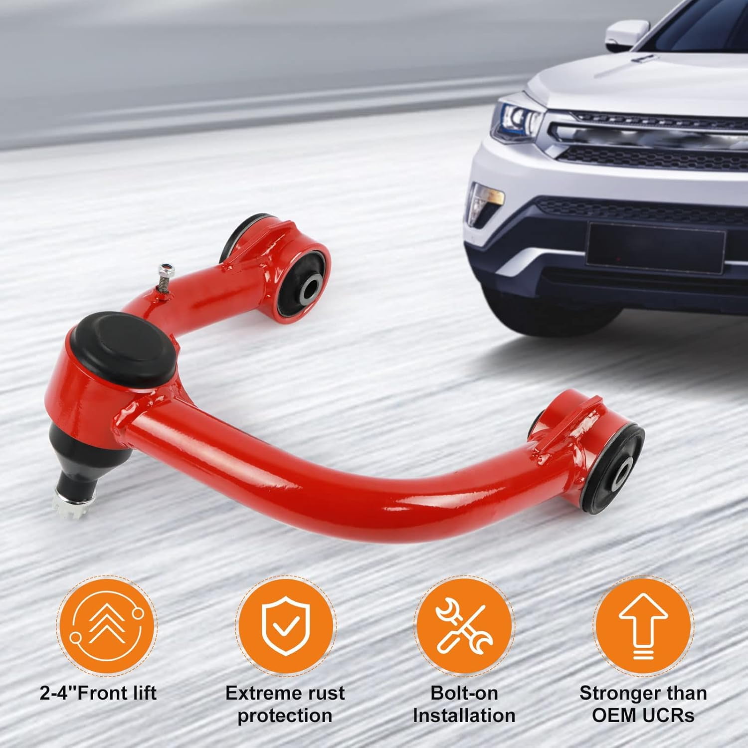 PANGOLIN 2Pcs 2-4" Lift Front Upper Control Arms Fits for 2003-2022 Toyota 4Runner FJ Cruiser, 2003-2016 Lexus GX470 GX460 Control Arms Adjustable Suspension Control Arms with Ball Joint