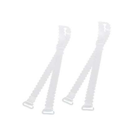 

3pairs/pack Bra Strap Clips Holder Non-slip Elastic Clip Dull Polish Lace Clear Bra Shoulder Strap Transparent (Smooth Lace)