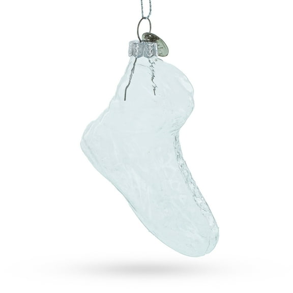 Stiletto Shoe Clear Glass Christmas Ornament