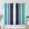 thumbnail image 2 of Cortinas Estelar Textiler, 132 x 160 cm, azul marino y verde azulado opacas, 2 of 9