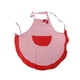 thumbnail image 1 of Precioso delantal de trabajo para el hogar con lunares y lazo para niñas, delantal de cocina para mujer con bolsillo (rojo), 1 of 5