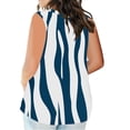 thumbnail image 3 of Women Sleeveless Crop Tops Plus Size, Womens Blouses Dressy Casual Light Blue Shirts for Women Dry Fit Fashion Summer Crop Tops for Women Short Sleeve Tunic Tops for Women 3Xl my orders, 3 of 4