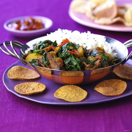 Lamb Curry with Spinach and Rice Print Wall Art By Frank (Best Ever Lamb Curry)