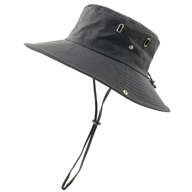 Nobrand Fisherman Hat Cotton Waterproof Soft Safari Hat Bucket Hat Sun Hat For Men Women Black