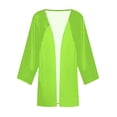 thumbnail image 4 of Scyoekwg Cardigans for Women Trendy 3/4 Sleeve Casual Lightweight Solid Color Open Front Medium Length Sleeve Cardigan Loose Cardigan(Green,S), 4 of 5