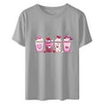 thumbnail image 5 of VKOYWKM Women's Valentine T Shirts Heart Graphic Tees Valentine Short Sleeve Tops Holiday Crew Neck Valentines Day Heart Shirts, 5 of 6