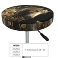 thumbnail image 2 of Palatial Gold Pattern Horse Round Bar Stool Seat Covers, Elastic Round Chair Cover Stool Seat Slipcover Bar Stool Cushions Round Pad for 12-14 inch, 2 of 5