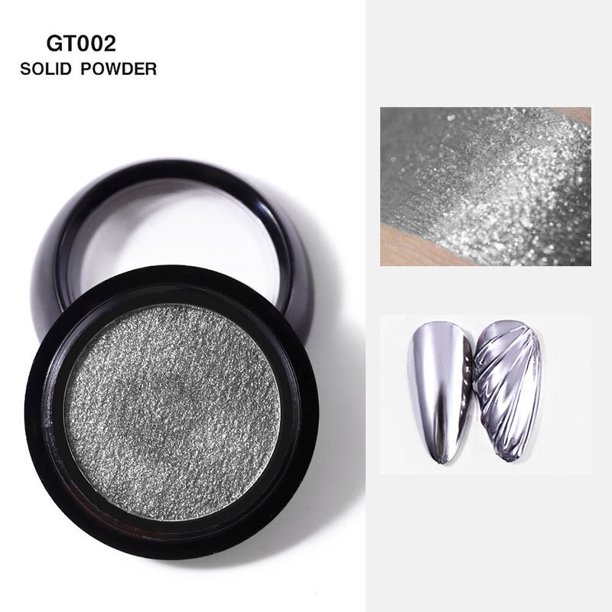 Espejo Mágico De Uñas Polvo Sólido Aurora Alto Brillo Pintura Purpurina Bling Pigment Metal Efecto Iridiscente Cromo Frotamiento Manicura Decoración Hecho A Mano DIY Arte Pegatinas Gao Jinjia unisex