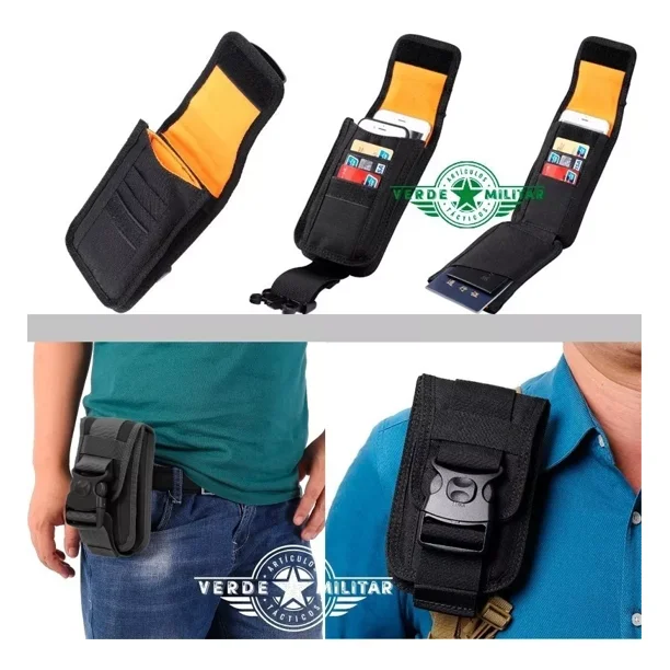 Funda Cartera Militar Porta Celular Bolsa Táctica A La Cintura
