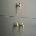 thumbnail image 5 of ABPETE Cabinet Knobs Brass Bird Shape Drawer Pull Sealing Glaze Single-Hole Handle Door Knob Magpie Dresser Knob 2Pcs Right, 5 of 9