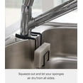 thumbnail image 3 of Yamazaki Home Faucet-Hanging Sponge Holder - Two Sizes, Black, Steel, Single, Water Resistant, No Assembly, 3 of 7