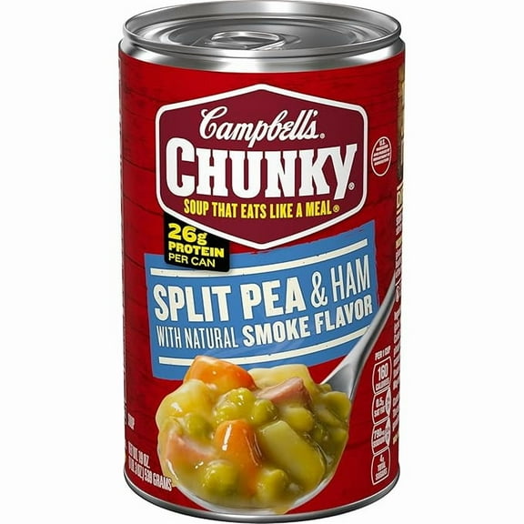 Pack of 1 Campbell’s Chunky Soup, Split Pea Soup With Ham, 19 Oz Can