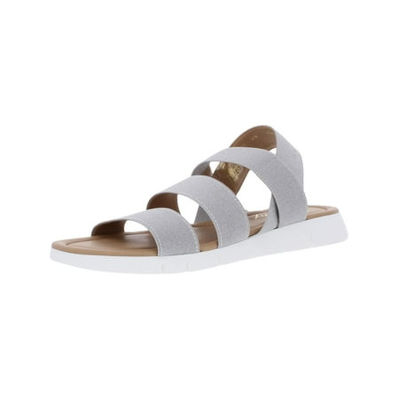 

Kenneth Cole Reaction Womens Mandi Elastic Strappy Sandals Silver 8 Medium (B M)