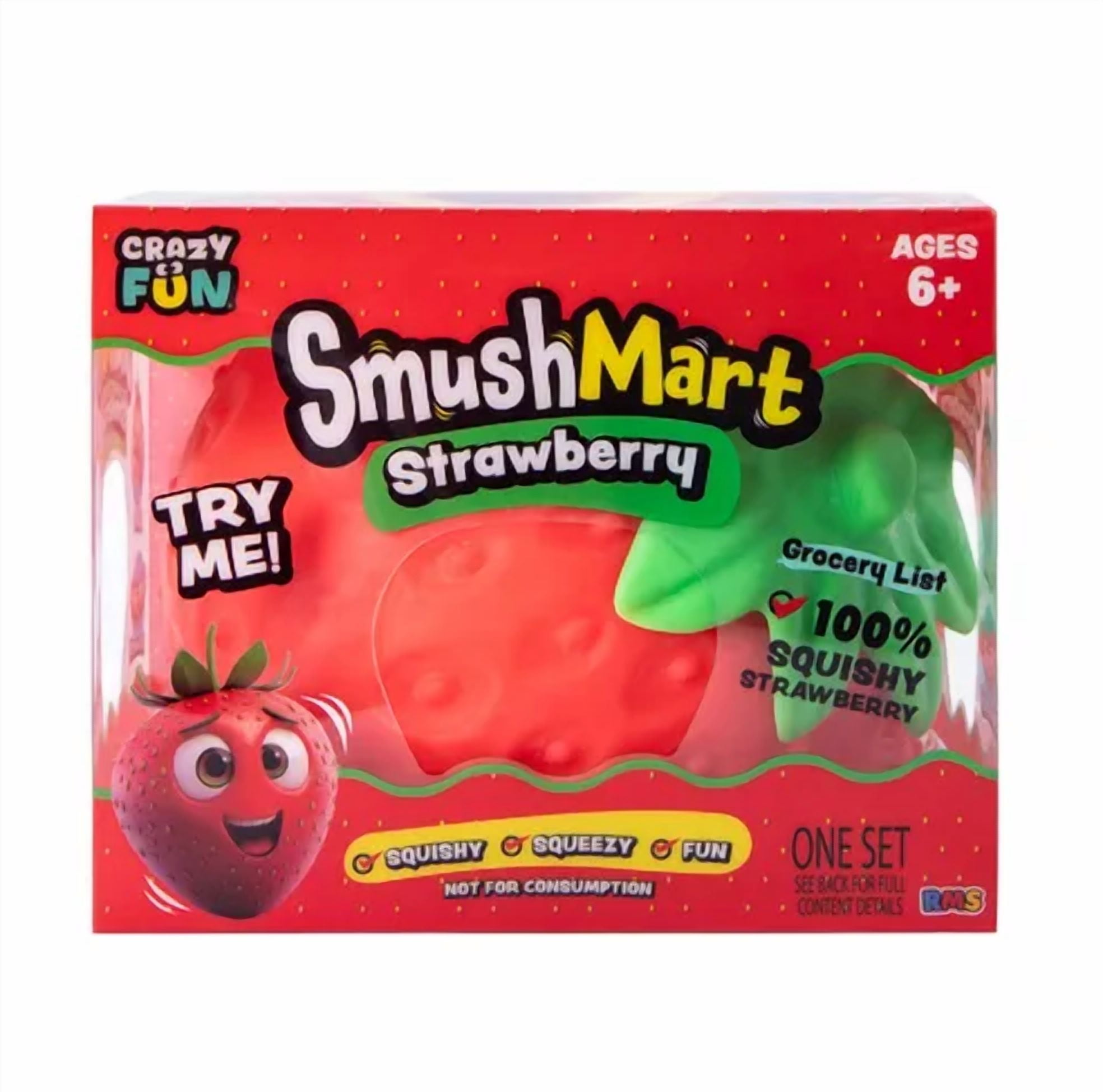SmushMart Strawberry Squishy Toy,Strawberry Shaped Squishy Toy, Food-Inspired Slow-Rising Stress Relief Squeeze Ball,Fun Novelty Gift for Holiday Festivals