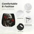 thumbnail image 4 of Bixox Women's Realistic Rose Skull pattern 2 in 1 Running Shorts - Lightweight Athletic Workout Gym Yoga Shorts Liner with Pockets - X-Large, 4 of 5