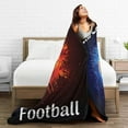 thumbnail image 2 of Football Blanket Just A Boy Who Loves Football Throw Blankets for Boys Men Super Soft Flannel Cozy Blankets Warm Lightweight Fleece Sports Blanket for Sofa Couch Bed Gift for Kids Adults 60"x50", 2 of 6