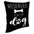 thumbnail image 2 of Mainstays Reserved for the Dog Pawprints Reversible Outdoor Throw Pillow, 16", Black Novelty, 2 of 12