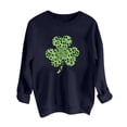 thumbnail image 4 of Charella Sweatshirts for Women St Patricks Day Decorations Long Sleeve Crewneck Tops 2024 Trendy T-shirt,Navy,M, 4 of 5