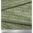 thumbnail image 3 of Soimoi Georgette Viscose Fabric Leaves & Floral Block Printed Fabric 1 Yard 42 Inch Wide, 3 of 3