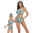 thumbnail image 3 of FLMEI Family Swimwear Two Pieces Parent-Child Bikini Set Ruffles Tank Tops Swimwear Halter for Kids Toddler Mom Bathing Suits, 3 of 7