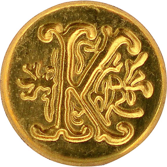 Manuscript Short Handle Design Sealing Set W/Red Wax-K