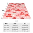 thumbnail image 3 of Fotbe Cute Mushroom1 Manta de Franela Acolchonada con Estampado, Súper Suave y Esponjosa, Extra Grande para Sofá, Cama, Uso Todo el Año-50"x40", 3 of 7