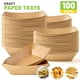 thumbnail image 3 of Bandejas desechables para alimentos ZORRITA, 4 libras, 100 paquetes de papel kraft, 3 of 7