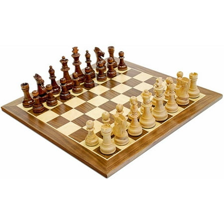16 Wood Chess - Traditional Staunton Wood Chess Set, 14.75